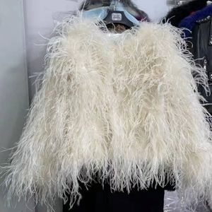 Real Ostrich Feather Coat - Handmade order